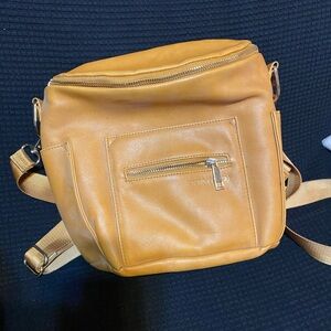 Dawn design Mustard Yellow mini Backpack